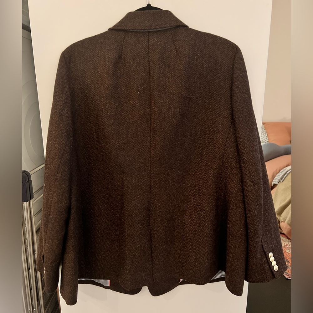 J Crew Double-breasted Wool Blazer in Herringbone - Picture 6 of 6